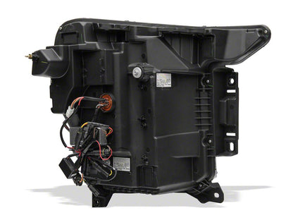 Raxiom CXR Series LED Headlights with White DRL; Black Housing; Clear Lens (21-23 F-150 w/ Factory Halogen Headlights)