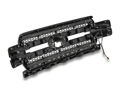 Raxiom CXR Series LED Upper Replacement Grille with White DRL; Black (18-20 F-150, Excluding Raptor)