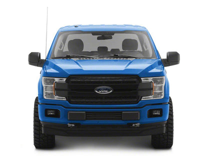 Raxiom CXR Series LED Upper Replacement Grille with White DRL; Black (18-20 F-150, Excluding Raptor)