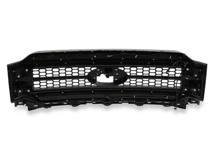Raxiom CXR Series LED Upper Replacement Grille with White DRL; Black (21-23 F-150, Excluding Raptor)