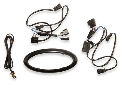 Raxiom CXR Series LED Upper Replacement Grille with White DRL; Black (21-23 F-150, Excluding Raptor)