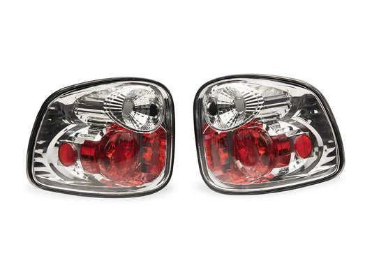 Raxiom Axial Series Altezza Style Tail Lights; Chrome Housing; Clear Lens (97-00 F-150 Flareside)