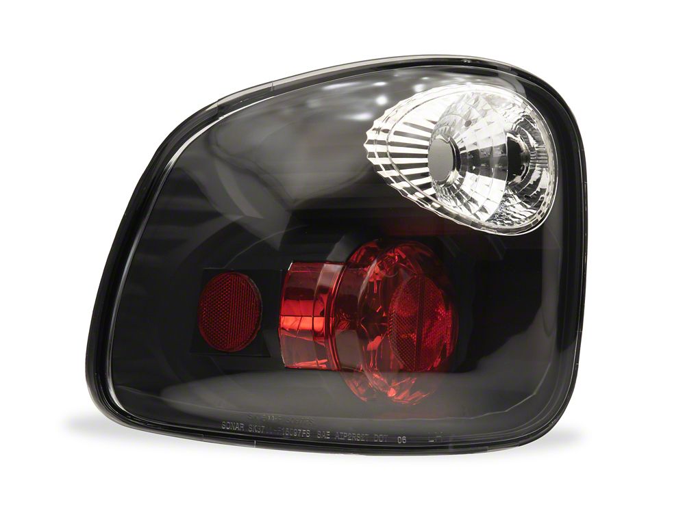 Raxiom Axial Series Euro Style Tail Lights; Black Housing; Clear Lens (01-03 F-150 Flareside)