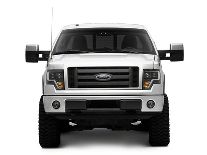 Raxiom Projector Headlights with LED Accent, G2 LED Tail Lights and Axial Series Smoked LED Third Brake Light; Black Housing; Clear Lens (09-14 F-150 Styleside w/ Factory Halogen Headlights, Excluding Raptor)