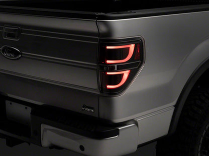 Raxiom Projector Headlights with LED Accent, G2 LED Tail Lights and Axial Series Smoked LED Third Brake Light; Black Housing; Clear Lens (09-14 F-150 Styleside w/ Factory Halogen Headlights, Excluding Raptor)