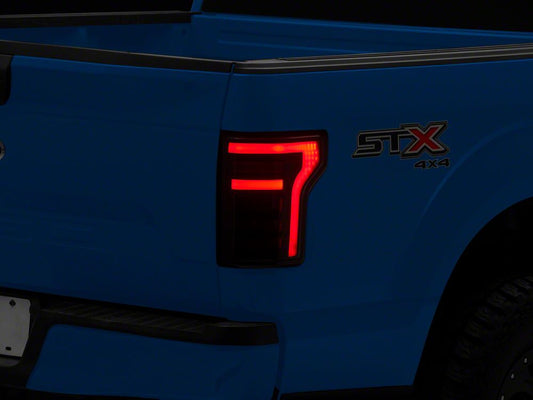 Raxiom RBX LED Tail Lights; Black Housing; Smoked Lens (15-20 F-150 w/ Factory Halogen Tail Lights)