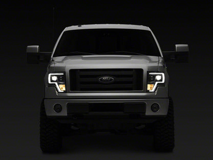 Raxiom Projector Headlights with LED Accent and G2 LED Tail Lights; Black Housing; Clear Lens (09-14 F-150 Styleside w/ Factory Halogen Headlights)