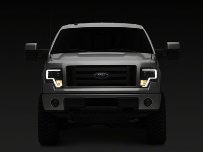 Raxiom Projector Headlights with LED Accent and G2 LED Tail Lights; Black Housing; Clear Lens (09-14 F-150 Styleside w/ Factory Halogen Headlights)