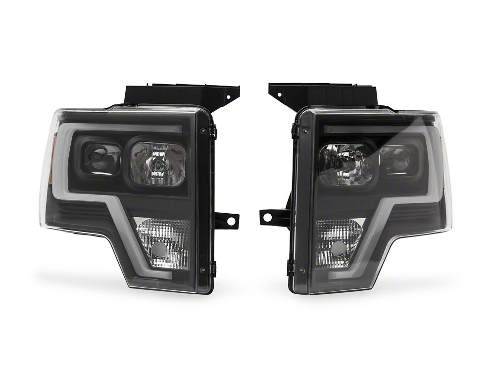Raxiom Projector Headlights with LED Accent & Axial Series LED Third Brake Light (09-14 F-150 w/ Factory Halogen Headlights, Excluding Raptor)