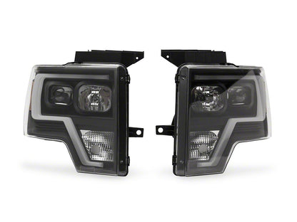 Raxiom Projector Headlights with LED Accent & Axial Series LED Third Brake Light (09-14 F-150 w/ Factory Halogen Headlights, Excluding Raptor)