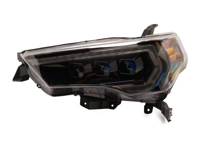 Raxiom CXR Series LED Headlights with Amber DRL; Black Housing; Clear Lens (14-24 4Runner w/ Factory Halogen Headlights)