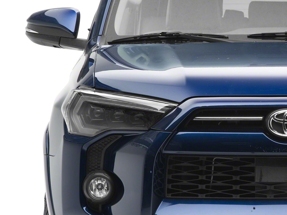 Raxiom CXR Series LED Headlights with Amber DRL; Black Housing; Clear Lens (14-24 4Runner w/ Factory Halogen Headlights)