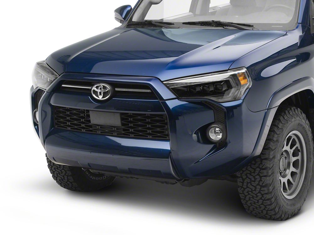 Raxiom CXR Series LED Headlights with Amber DRL; Black Housing; Clear Lens (14-24 4Runner w/ Factory Halogen Headlights)