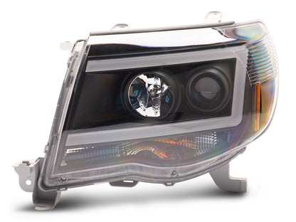 Raxiom Axial Series LED DRL Projector Headlights; Black Housing; Clear Lens (05-11 Tacoma)