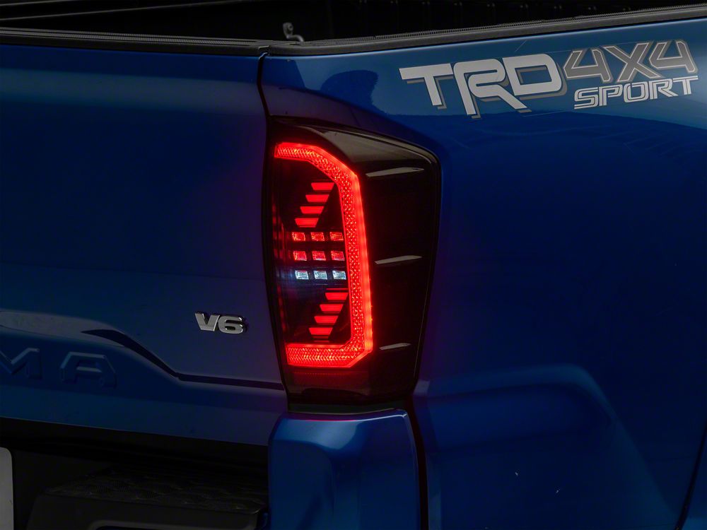 Raxiom LED Tail Lights; Black Housing; Clear Lens (16-23 Tacoma)