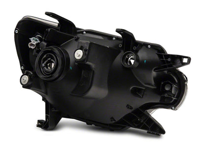 Raxiom Axial Series Headlights with LED Bar; Black Housing; Clear Lens (12-15 Tacoma)