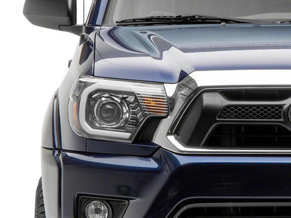 Raxiom Axial Series Projector Headlights with Sequential LED Bar; Black Housing; Clear Lens (12-15 Tacoma)