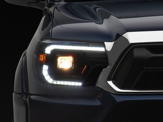 Raxiom Axial Series Switchback Projector Headlights; Black Housing; Clear Lens (12-15 Tacoma)