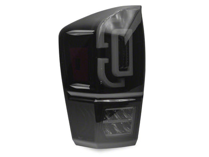 Raxiom XW Series Sequential LED Tail Lights; Black Housing, Smoked Lens (16-23 Tacoma)