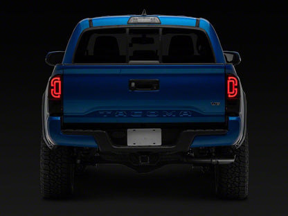 Raxiom XW Series Sequential LED Tail Lights; Black Housing, Smoked Lens (16-23 Tacoma)