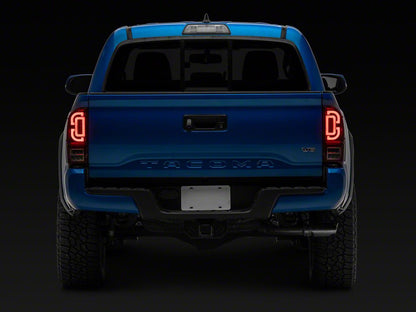 Raxiom XW Series Sequential LED Tail Lights; Black Housing, Red Lens (16-23 Tacoma)