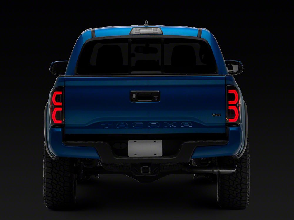 Raxiom Deuce LED Tail Lights; Black Housing; Smoked Lens (16-23 Tacoma)