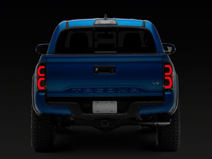 Raxiom Deuce LED Tail Lights; Black Housing; Smoked Lens (16-23 Tacoma)