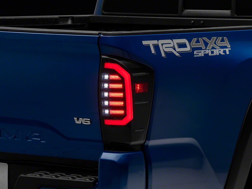 Raxiom Axial Series LED Tail Lights; Black Housing; Smoked Lens (16-23 Tacoma)