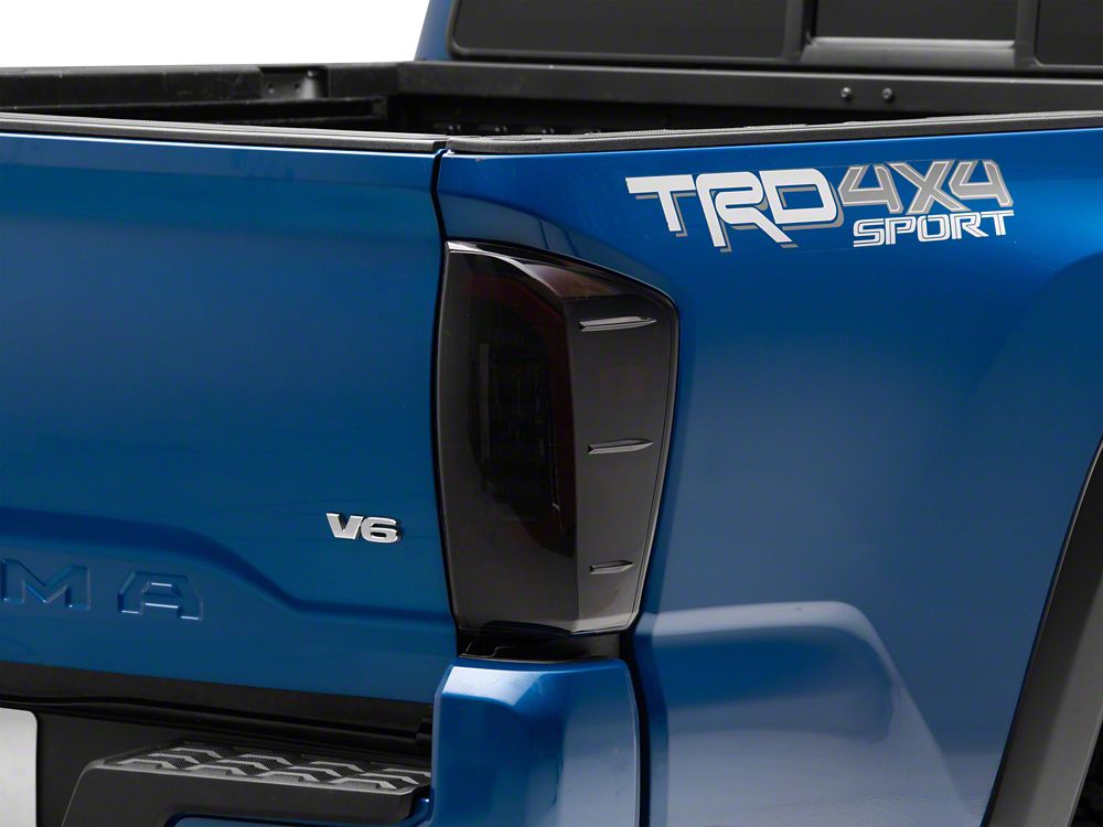 Raxiom Axial Series LED Tail Lights; Black Housing; Smoked Lens (16-23 Tacoma)