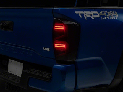 Raxiom ST LED Tail Lights; Black Housing; Smoked Lens (16-23 Tacoma)