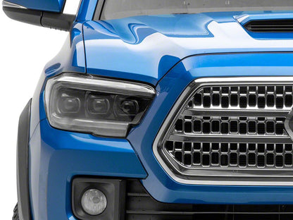 Raxiom CXR Series V2 LED Projector Headlights; Black Housing; Clear Lens (16-23 Tacoma w/ Factory Halogen DRL)