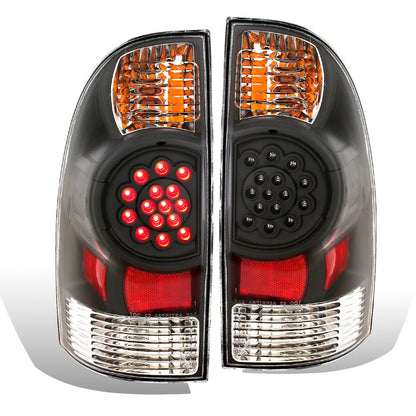 Raxiom LED Tail Lights; Black Housing; Red/Clear Lens (05-06 Tacoma)