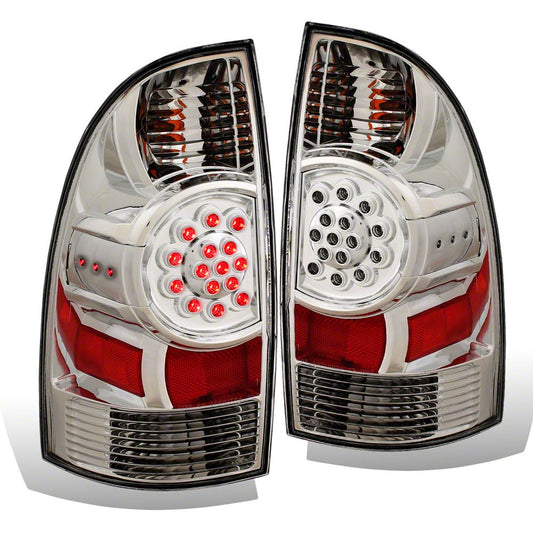 Raxiom LED Tail Lights; Chrome Housing; Clear Lens (05-06 Tacoma)