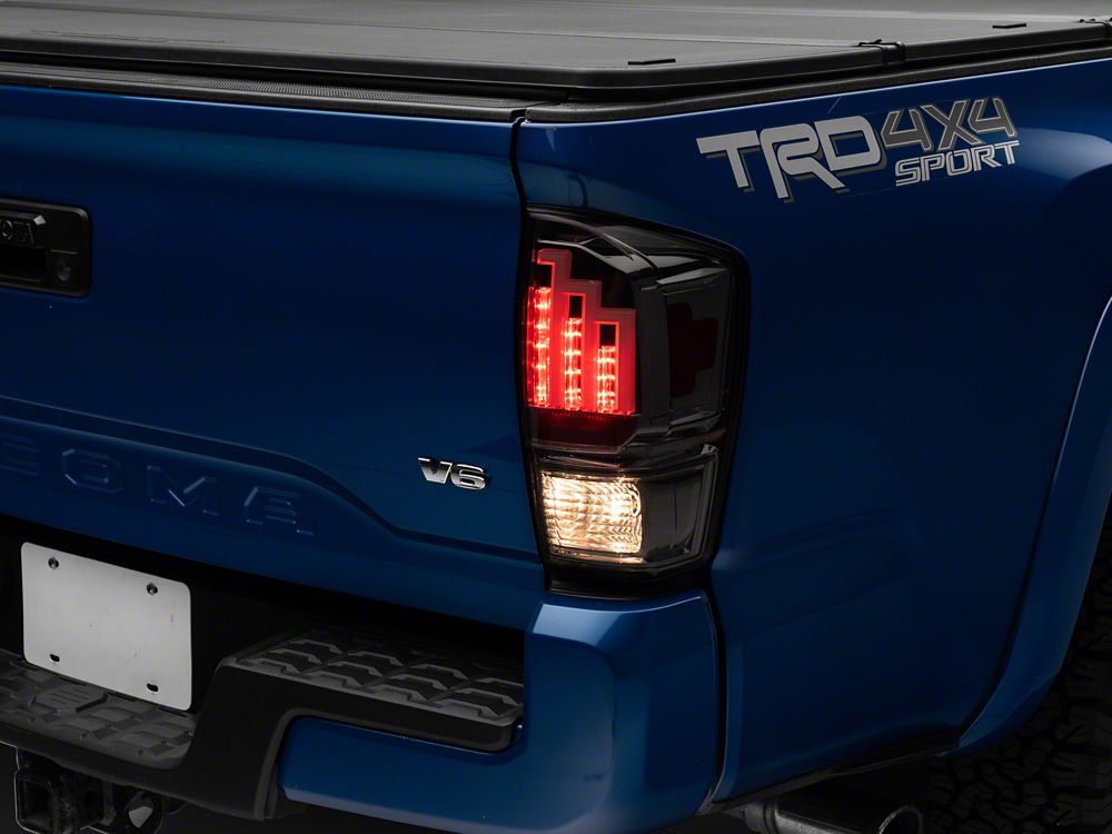 Raxiom LED Tail Lights; Chrome Housing; Smoked Lens (16-23 Tacoma)