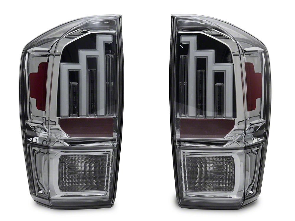 Raxiom LED Tail Lights; Chrome Housing; Smoked Lens (16-23 Tacoma)