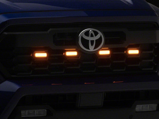 Raxiom Amber LED Grille Light; Smoked Lens (24-26 Tacoma Pre Runner, TRD Off-Road, TRD Sport)