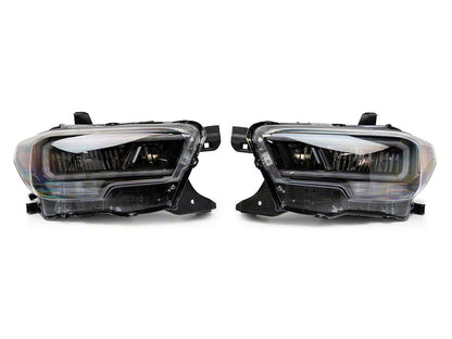 Raxiom LED Headlights; Black Housing; Clear Lens (16-23 Tacoma w/ Factory Halogen DRL)