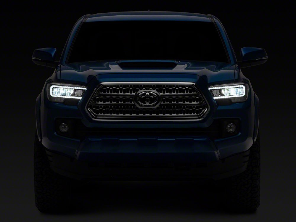 Raxiom LED Headlights; Black Housing; Clear Lens (16-23 Tacoma w/ Factory Halogen DRL)