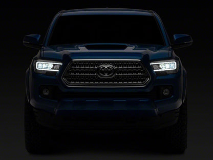Raxiom LED Headlights; Black Housing; Clear Lens (16-23 Tacoma w/ Factory Halogen DRL)