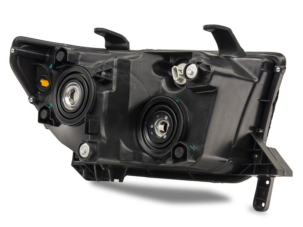 Raxiom Axial Series Headlights with LED Bar; Black Housing; Clear Lens (07-13 Tundra w/o Level Adjuster)