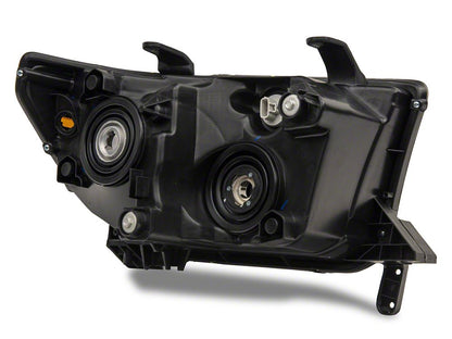 Raxiom Axial Series Headlights with Sequential LED Bar; Black Housing; Clear Lens (07-13 Tundra w/o Level Adjuster)