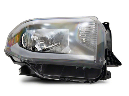 Raxiom Axial Series Headlights with LED Bar; Black Housing; Clear Lens (14-21 Tundra w/ Factory Halogen Headlights)