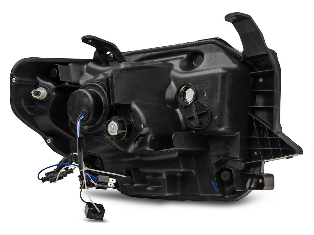 Raxiom Axial Series Projector Headlights with LED Bar; Black Housing; Clear Lens (14-21 Tundra w/ Factory Halogen Headlights)
