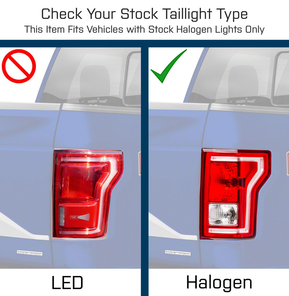 Raxiom LED Tail Lights with Sequential Turn Signals; Black Housing; Smoked Lens (15-17 F-150 w/ Factory Halogen Non-BLIS Tail Lights)
